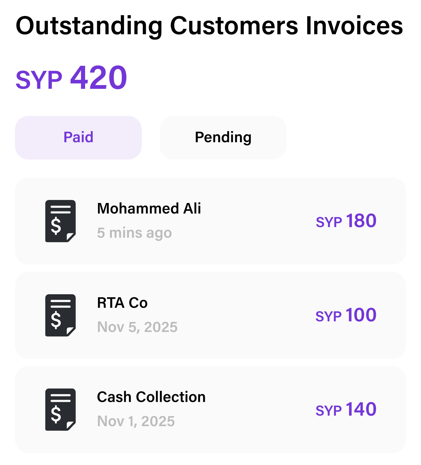 Cash Collection